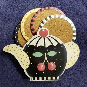 Mary Engelbeirt Teapot Coaster set